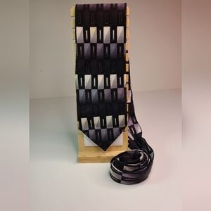 25-2-333 Giorgio Brutini Black and Gray Men's Tie Size